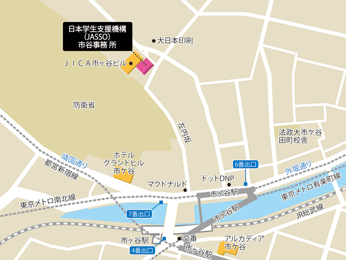 市谷事務所案内図