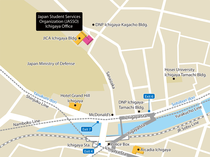 Map of Ichigaya Office