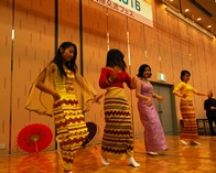 photo at the latest school festival (traditional dance of Myanmar)