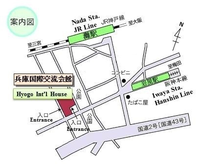Map of Hyogo International House
