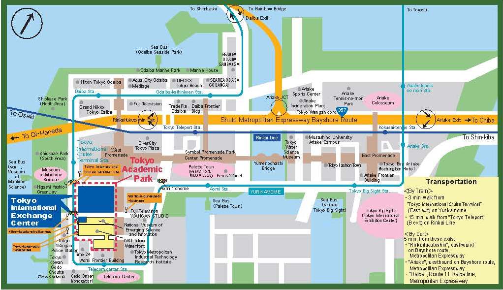 Odaiba Area Map