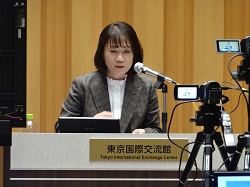 A lecturer giving a lecture at the venue