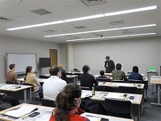 Participants in the calligraphy class