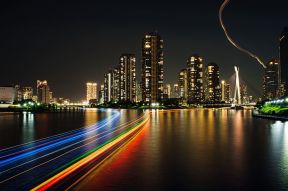 City light trails