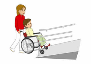  車椅子スロープ移動イメージ