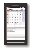スマートフォンスケジュール管理機能イメージ
