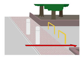 バリカータイプの車止めイメージ