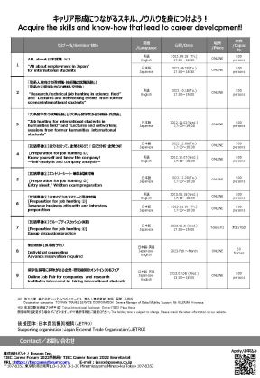 TIECキャリアフォーラム2022ポスター裏