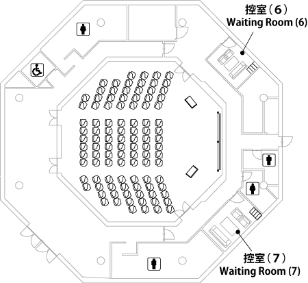 メディアホール平面図（シアターレイアウト）