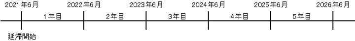 数年延滞している場合の猶予申請の例