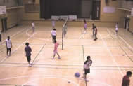 Photo of playing basketballs at a nearby high school