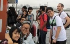 photo at a school trip to Kobe